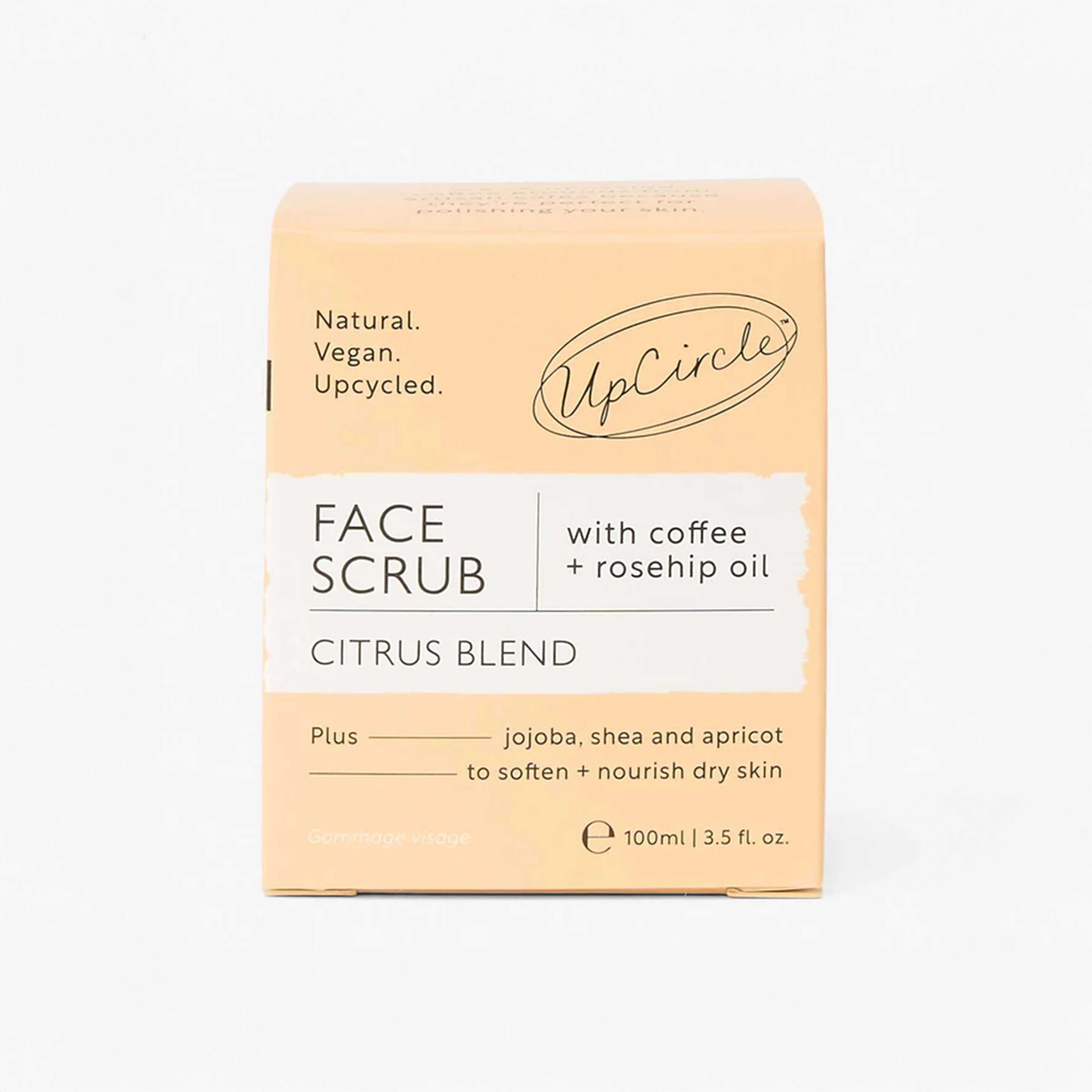 UpCircle Beauty Face Scrub with Coffee + Rosehip Oil - Herbal Blend
