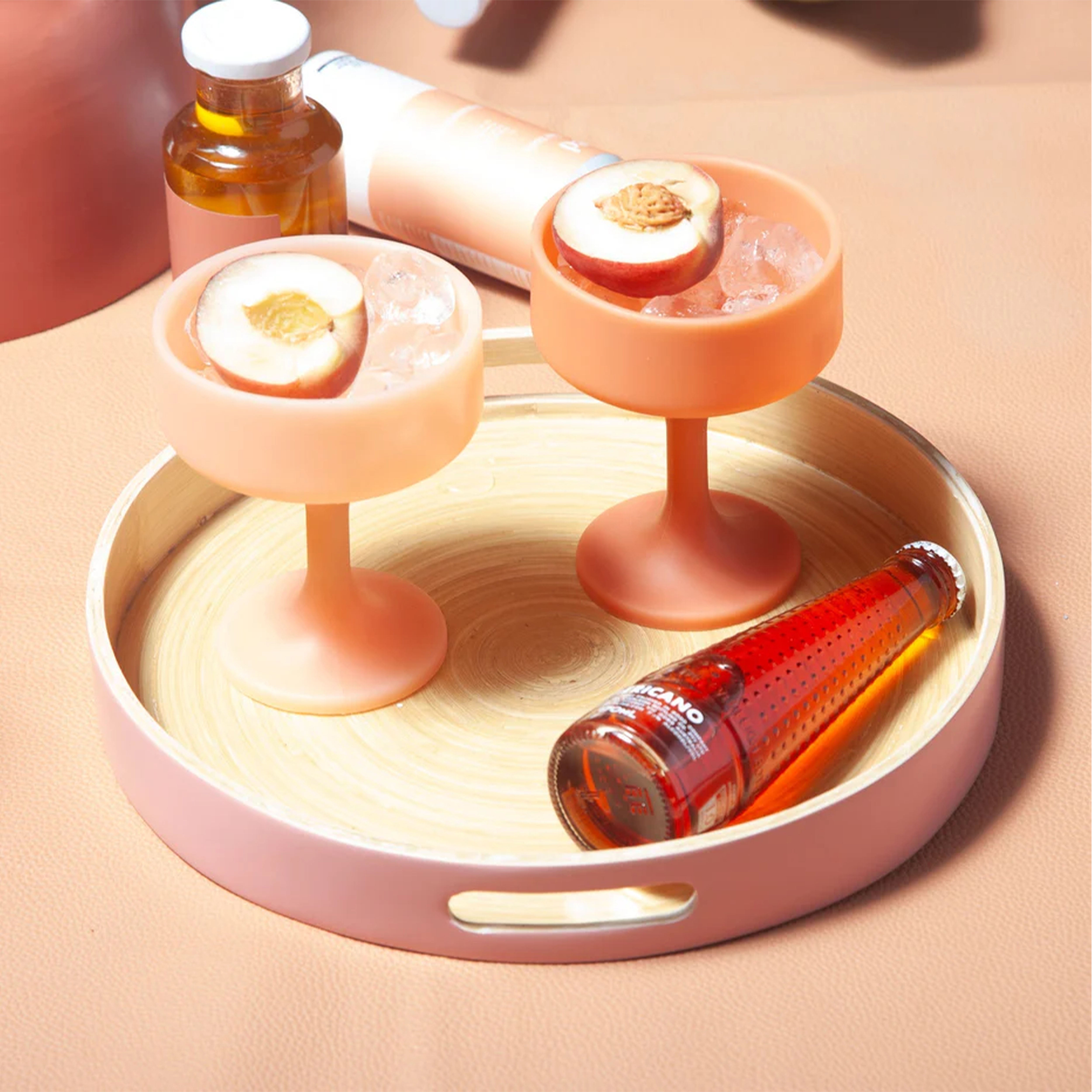 Porter Green terra + peach | mecc | silicone unbreakable cocktail glasses